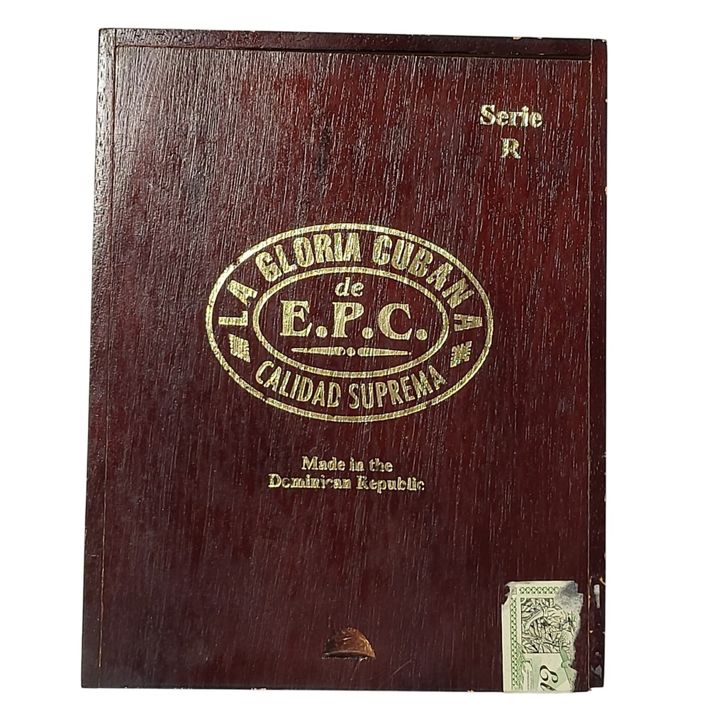 La Gloria Cubana Serie R No. 7 Maduro Wooden Cigar Box Empty Dominican Republic*